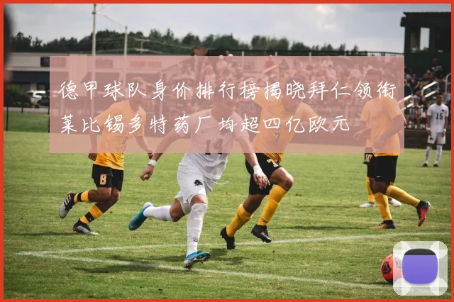 德甲球队身价排行榜揭晓拜仁领衔莱比锡多特药厂均超四亿欧元